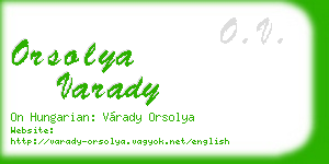 orsolya varady business card