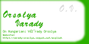 orsolya varady business card